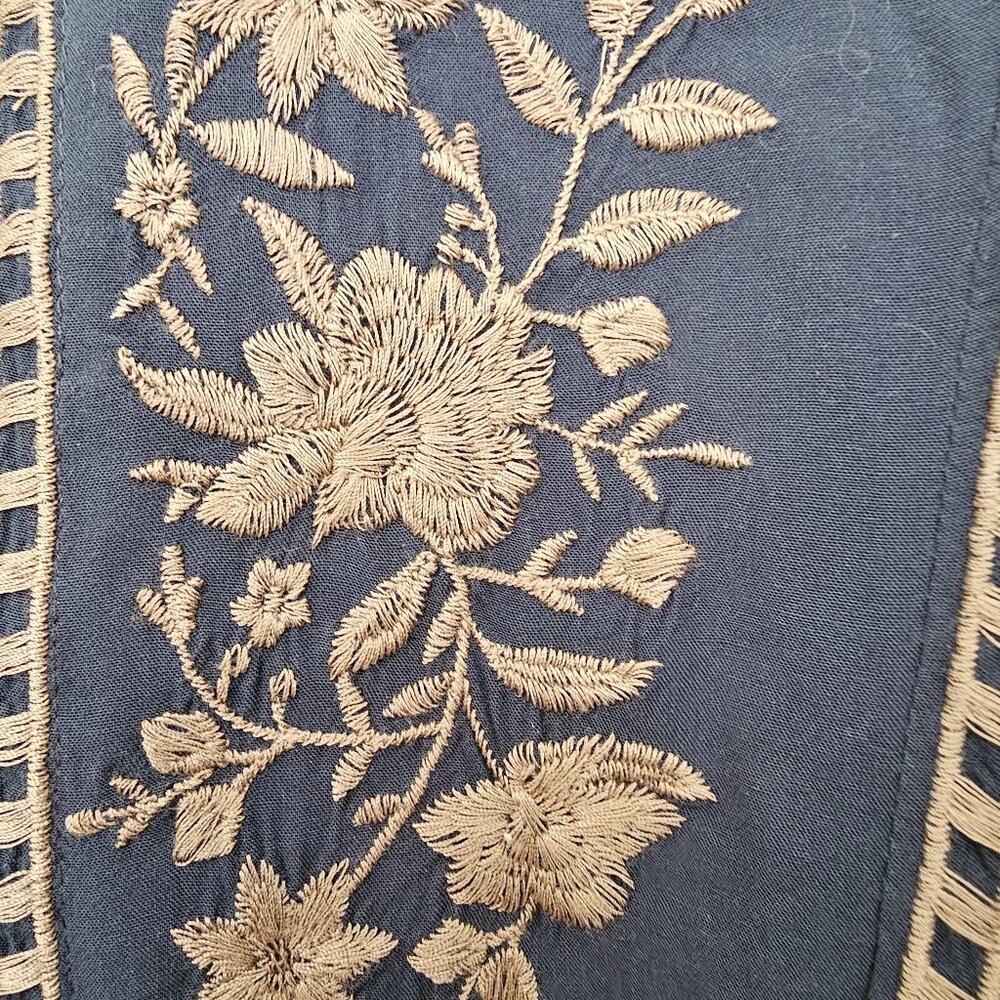 J.Jill Heavily Embroidered Tunic Top XL - Picture 4 of 8